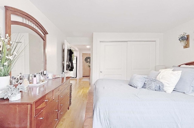 44 Lafayette Ave Unit 503, Chelsea, MA 02150 - bedroom with light wood finished floors and a closet
