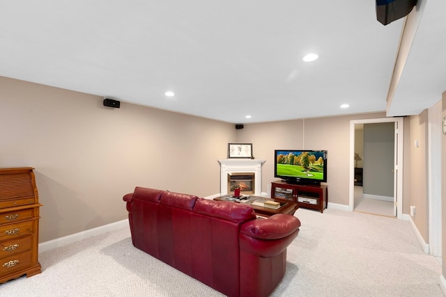 view of carpeted living room