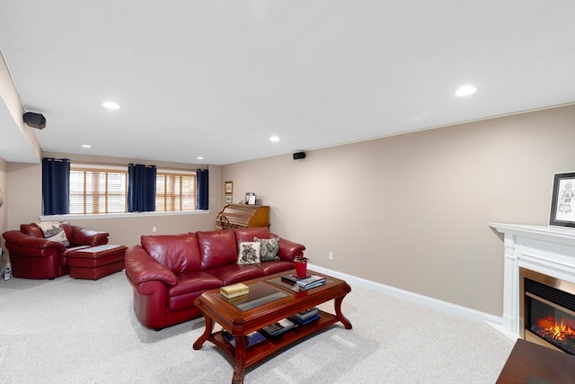 view of carpeted living room