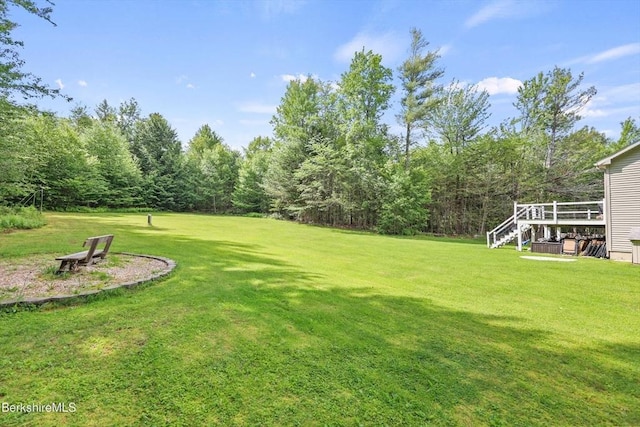 32 Scott Rd, Savoy, MA 01256 - view of grassy yard featuring a deck