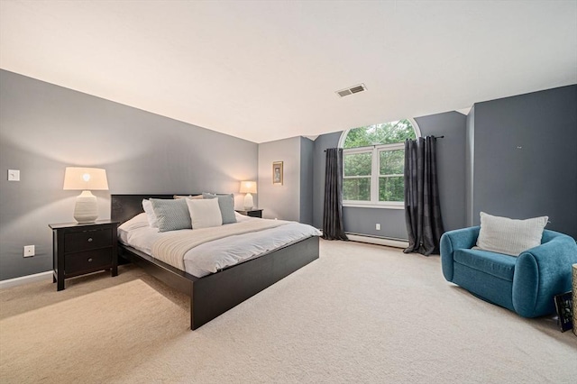 9 Captains Way E, Bridgewater, MA 02333 - bedroom with a baseboard radiator and light colored carpet