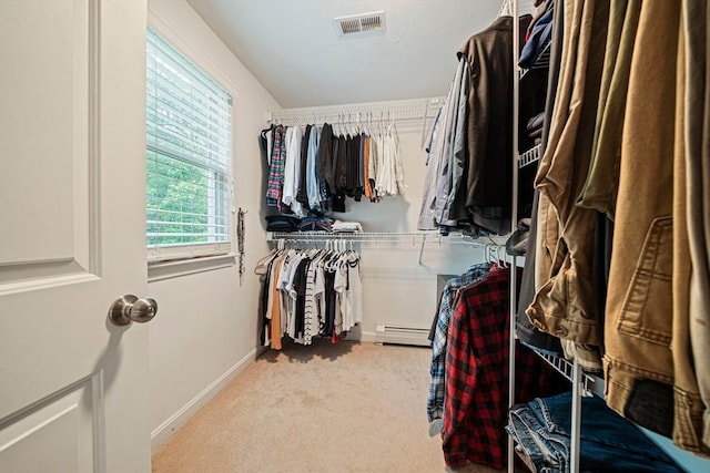 9 Captains Way E, Bridgewater, MA 02333 - walk in closet featuring carpet and baseboard heating