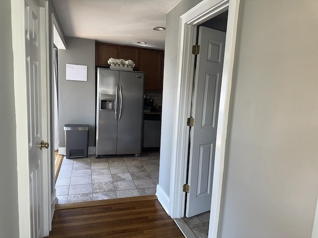 interior space featuring light wood-style flooring