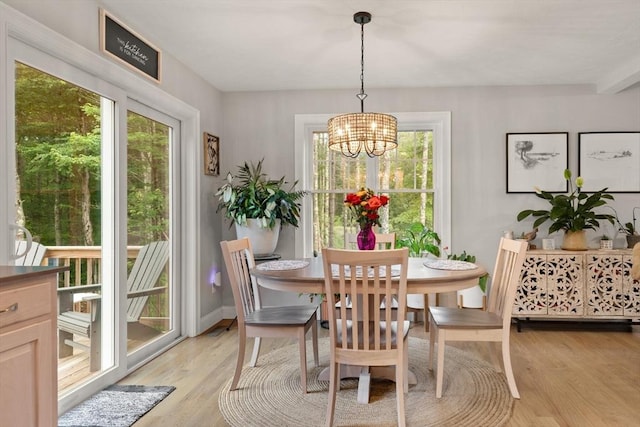 187 Run Brook Cir, Taunton, MA 02780 - dining area featuring a chandelier and light wood finished floors