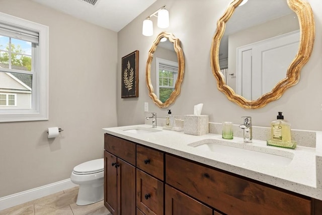 187 Run Brook Cir, Taunton, MA 02780 - full bath featuring double vanity and tile patterned floors