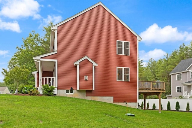 187 Run Brook Cir, Taunton, MA 02780 - rear view of house featuring a wooden deck