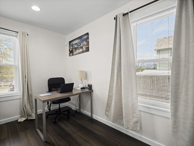 73 Laurel St, Leominster, MA 01453 - office with baseboards and dark wood finished floors