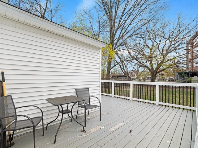 73 Laurel St, Leominster, MA 01453 - deck with a fenced backyard