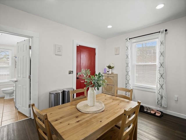 73 Laurel St, Leominster, MA 01453 - dining room with baseboards, recessed lighting, and wood finished floors
