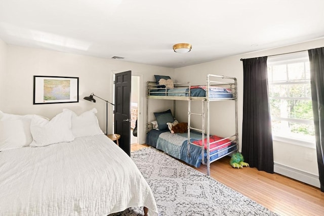 bedroom featuring wood finished floors
