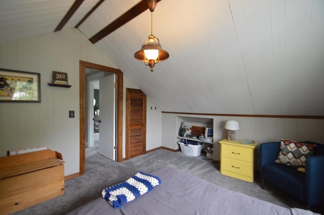 11 Dallas St, Worcester, MA 01604 - bedroom with lofted ceiling and carpet