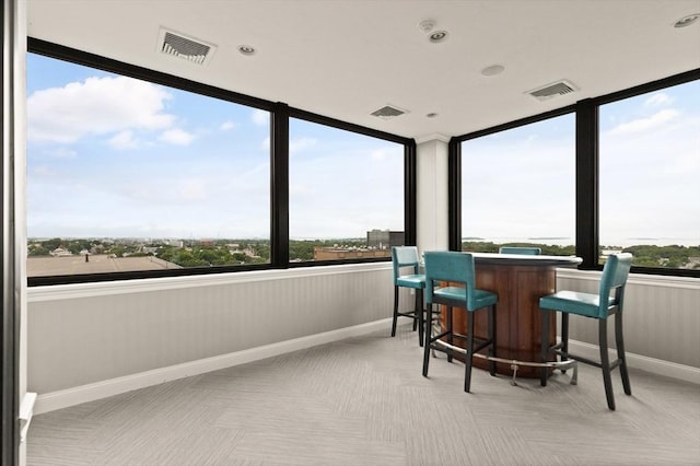 view of sunroom