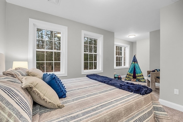 view of carpeted bedroom