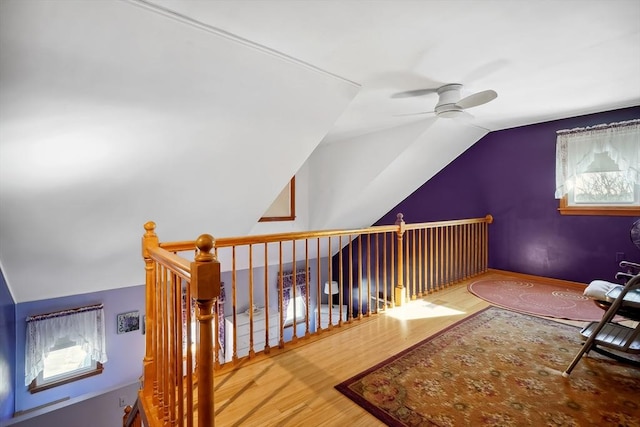 241 Broadway Rd Unit 56, Dracut, MA 01826 - bonus room featuring a ceiling fan, wood finished floors, and vaulted ceiling