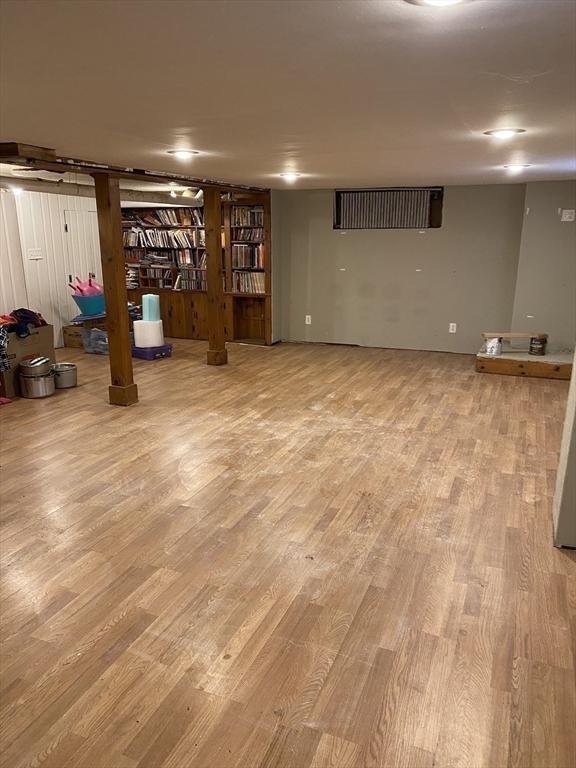 452 W Clinton St, New Bedford, MA 02740 - finished below grade area featuring wood finished floors