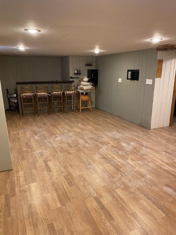 452 W Clinton St, New Bedford, MA 02740 - finished basement with wood finished floors