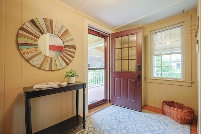 21 Witherell Pl, Plainville, MA 02762 - foyer featuring plenty of natural light and wood finished floors