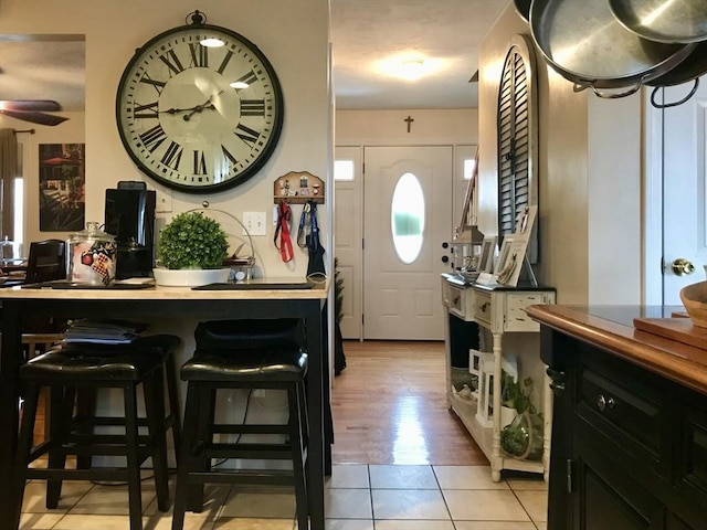 view of tiled entrance foyer