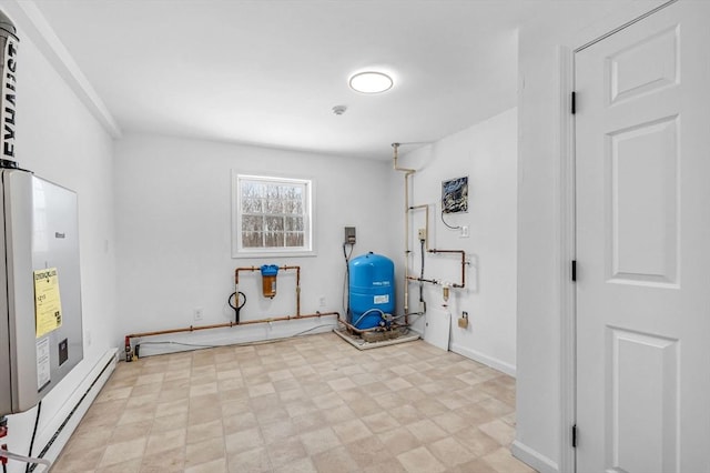 utility room with baseboard heating