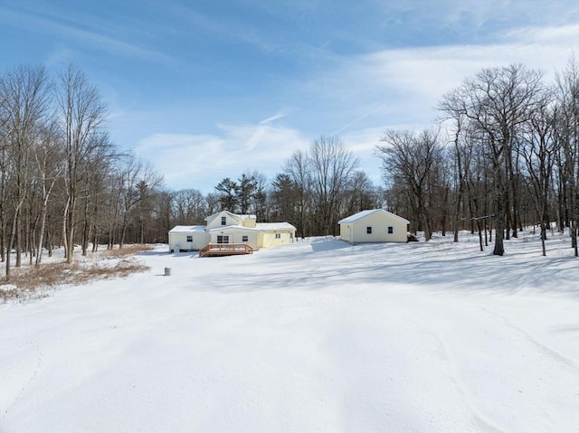 view of snowy yard