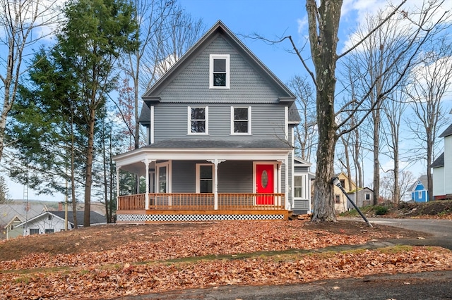 view of front of house featuring covered porch