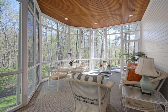 view of sunroom / solarium