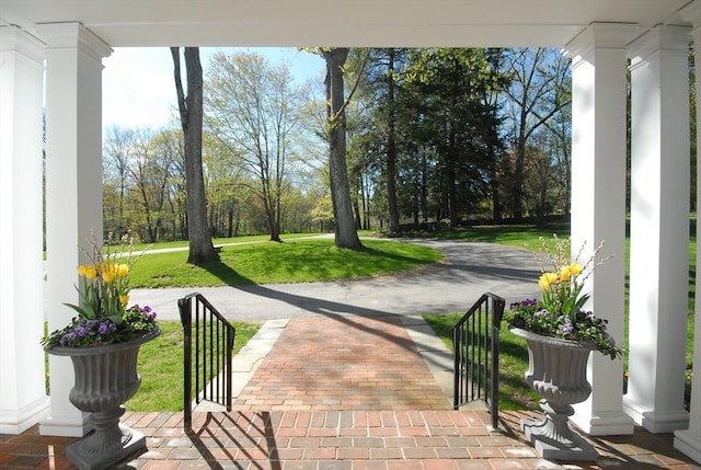 surrounding community with a lawn