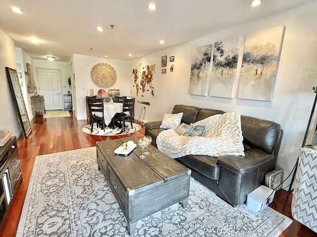 300 Allston St Unit 511, Boston, MA 02135 - living room featuring wood finished floors and recessed lighting