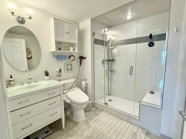 300 Allston St Unit 511, Boston, MA 02135 - full bathroom featuring toilet, a stall shower, and vanity
