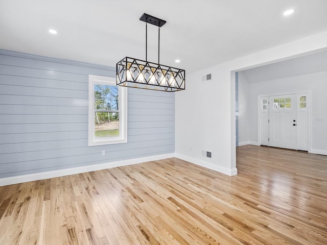 310 Old Westport, Dartmouth, MA 02747 - unfurnished dining area featuring light wood finished floors, baseboards, and recessed lighting