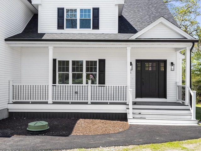 310 Old Westport, Dartmouth, MA 02747 - entrance to property with a porch and roof with shingles