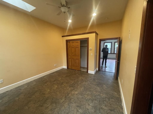 20 Cross St, Salem, MA 01970 - empty room featuring a skylight and ceiling fan