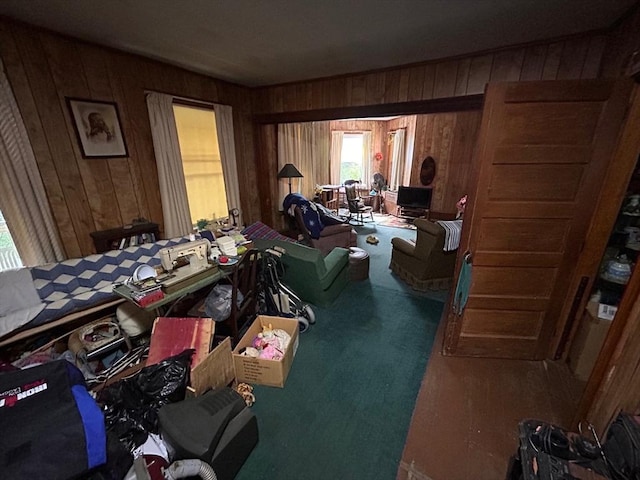 270 Holtshire Rd, Orange, MA 01364 - interior space with wooden walls and carpet flooring