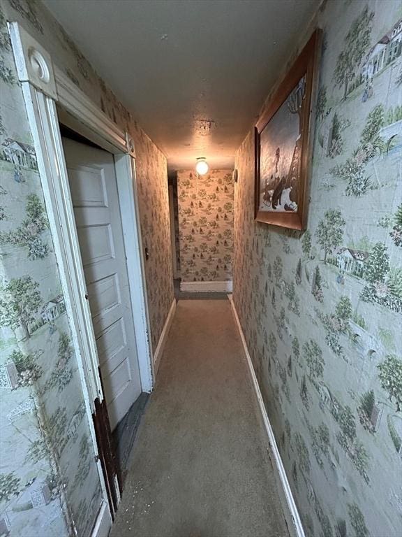 270 Holtshire Rd, Orange, MA 01364 - hallway with wallpapered walls