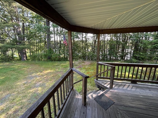 270 Holtshire Rd, Orange, MA 01364 - wooden terrace featuring a lawn and view of scattered trees