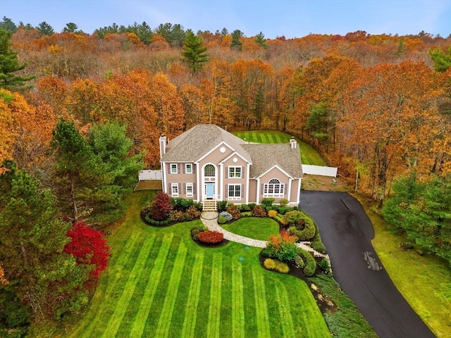 6 Bishop Ln, Middleton, MA 01949 - aerial view of property and surrounding area featuring a forest