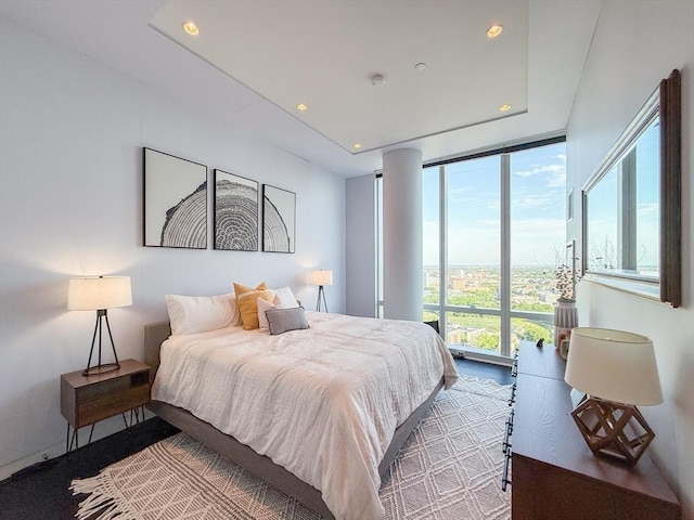 188 Brookline Ave Unit Ph29A, Boston, MA 02215 - bedroom featuring expansive windows and recessed lighting