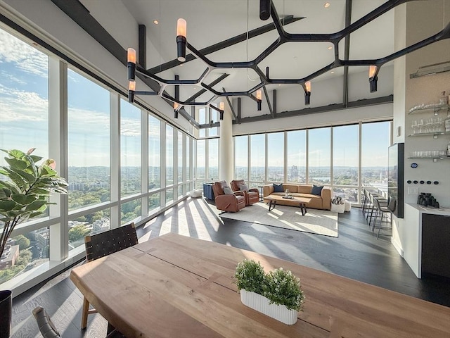 188 Brookline Ave Unit Ph29A, Boston, MA 02215 - sunroom with a towering ceiling and wood finished floors