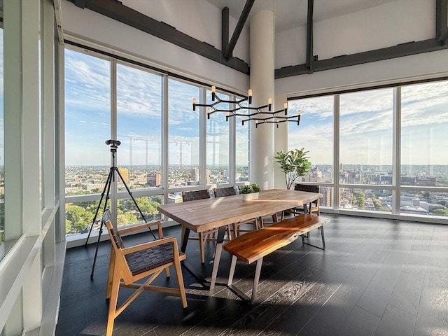 188 Brookline Ave Unit Ph29A, Boston, MA 02215 - sunroom / solarium featuring a view of city and wood finished floors