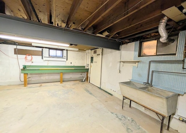 view of basement