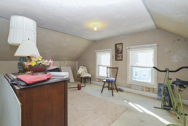 bonus room featuring vaulted ceiling