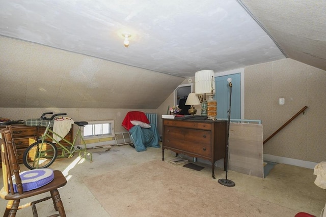 bonus room with lofted ceiling