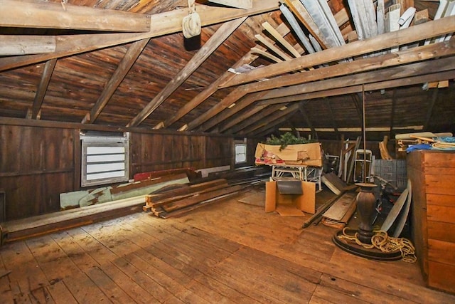 view of attic