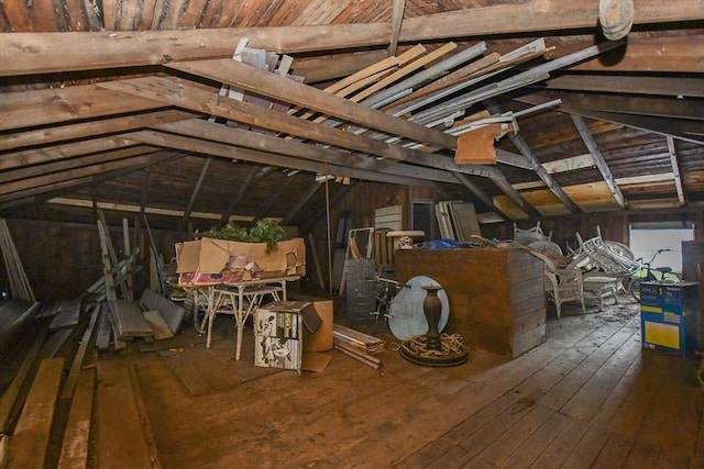 view of attic