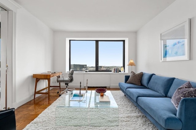 65 E India Unit 27F, Boston, MA 02110 - living area with baseboards