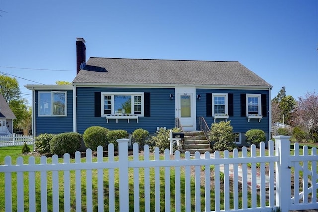 242 Furnace Brook Pkwy, Quincy, MA 02169 - view of front of property featuring a chimney and entry steps