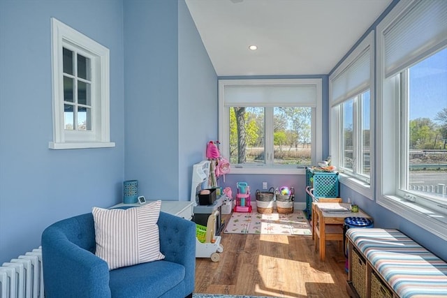 242 Furnace Brook Pkwy, Quincy, MA 02169 - sunroom / solarium with radiator heating unit, wood finished floors, and recessed lighting