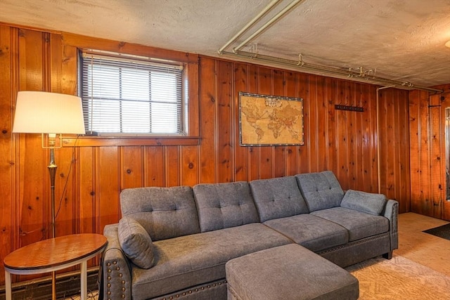 242 Furnace Brook Pkwy, Quincy, MA 02169 - living room featuring wood walls