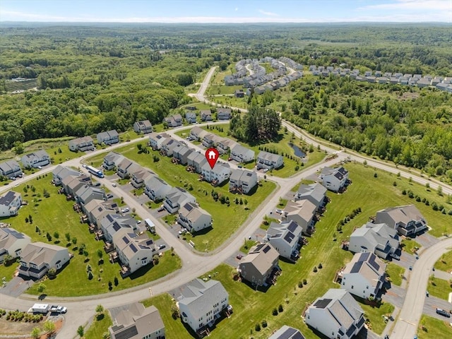 5 Redwood Path Unit 5, Hopkinton, MA 01748 - aerial view of residential area featuring a heavily wooded area