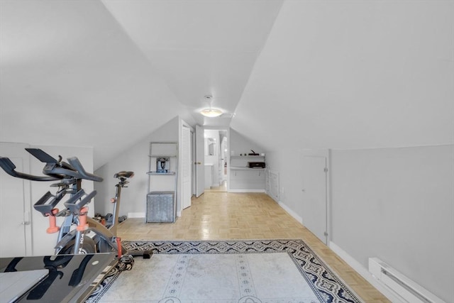 16 Highland Ave, Holden, MA 01520 - workout area with vaulted ceiling and baseboards
